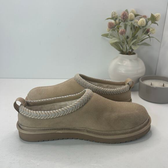 Koolaburra by UGG Burree Slip-On Suede Slippers Faux Fur Lined Tan Women 10 - Picture 5 of 10